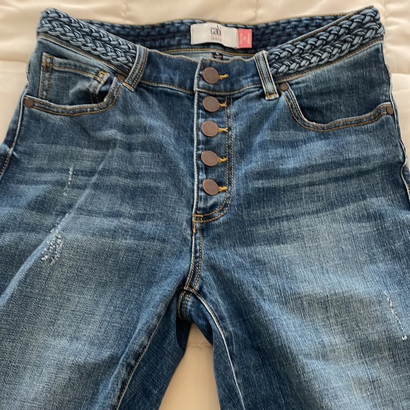 Cabi Button Fly Skinny Jeans - Size 8 - Picture 2 of 4